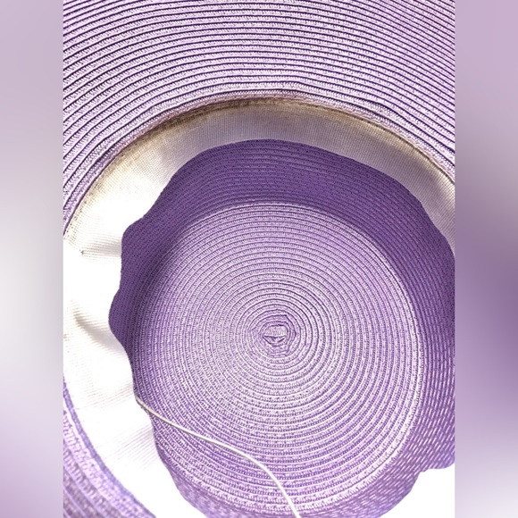 Ms Divine Purple Lavender Lilac Wide Brim Church Hat Derby Hat - Picture 7 of 8